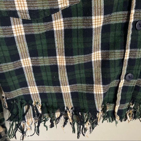 The Story Navy Blue Flannel Button Down Shirt size Small - Picture 4 of 6